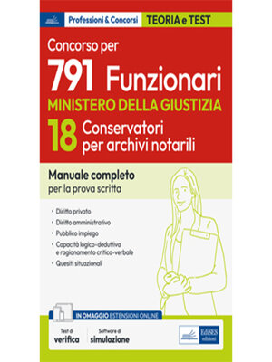 cover image of Concorso 18 Conservatori Archivio notarile Ministero Giustizia